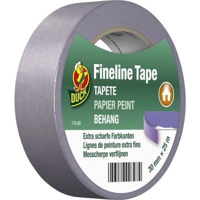 Afbeelding van Schilderstape Duck 25 meter (Fineline tape, Washi, Behang, Grijs, 30 mm)