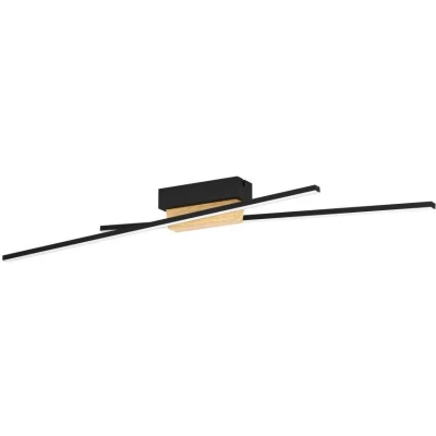 Afbeelding van EGLO Panagria Plafondlamp LED 93,5 cm Zwart/Bruin/Wit Dimbaar