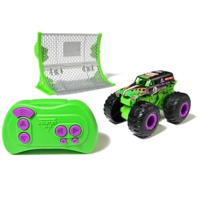 Afbeelding van Monster Jam, Officiële Grave Digger Afstandsbediening Truck 1:64 Schaal, Inclusief Helling, RC Cars Kinderspeelgoed Voor Jongens En Meisjes Vanaf 4 Jaar