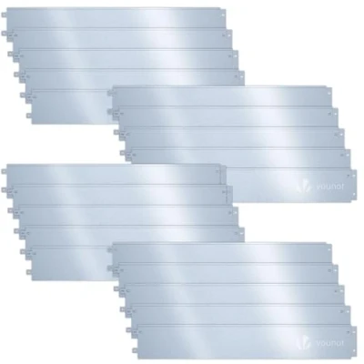 Afbeelding van VOUNOT Gazonrand van Verzinkt Staal, 20 m, Scheidingsrand, Robuust, Flexibel, Gazonbescherming, Dikte 0,7 mm, 18 x 200 cm, Stuks voor Tuin, Planten, Groenteplanten
