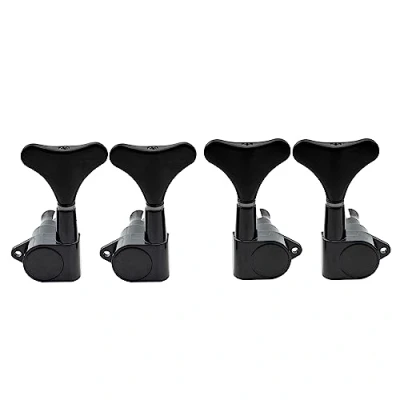 Afbeelding van Musiclily 2L+2R Gesloten Bass Tuners Stemmechanieken Tuning Pegs Keys Machine Heads Set voor Ibanez stijl Basgitaar,Zwart