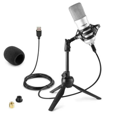 Afbeelding van Vonyx CM300S USB studio condensator microfoon Titanium