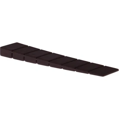 Afbeelding van Deltafix Deurwig 4x bruin rubber 10 x 0,7 cm deurstopper Deurstoppers