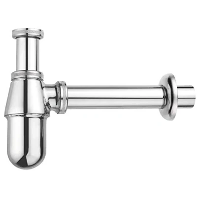 Afbeelding van Cornat Tassen geurafsluiter voor wastafels 1 1/4 inch x 32 mm verchroomd metaal ruimtebesparend onderhoudsvriendelijk en corrosiebestendig/geurstop flessen / T317605