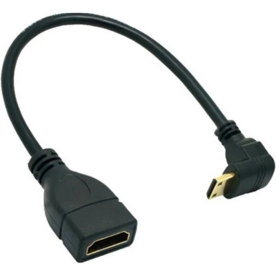 Afbeelding van Mini HDMI adapter 90 haaks naar beneden versie 1.4 (4K 30Hz) 0,15 meter