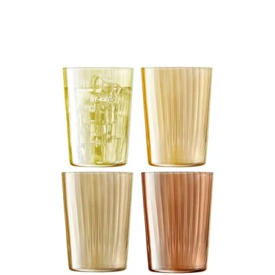 Afbeelding van Tumbler L.S.A. Gems Glas Oranje 560 ml (4 Delig)