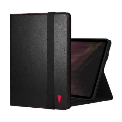 Afbeelding van TORRO Hoes Compatibel met iPad Pro 11 5e Generatie (2024) Premium Lederen 2024 Standaardfunctie, Apple Pencil Connectiviteit en Wake/Sleep functie (Zwart Rood)