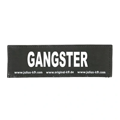 Afbeelding van Julius k9 labels voor power harnas / tuig groot 5 x 16 cm GANGSTER