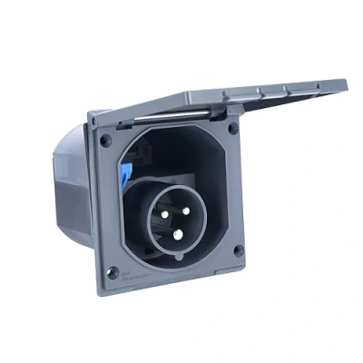 Afbeelding van as Schwabe CEE Caravan Einspeisungsstecker 230 V / 16 A Outdoor Anbau Stecker mit Klappdeckel 3 poliger Für Wohnwagen Außenbereich IP44 Made in Germany Anthrazitgrau I 61492