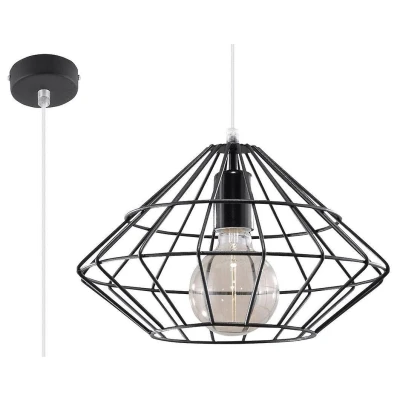 Afbeelding van Sollux Lighting Hanglamp UMBERTO zwart