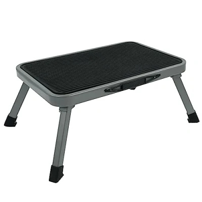 Afbeelding van Cartrend 10167 Eentraps opstapje voor camper opstapjes voetenbank camping bus caravan tot 150 kg 47 x 26 cm hoogte: 17 cm, zwart