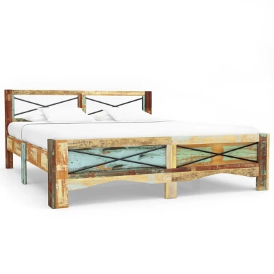 Afbeelding van Bedframe Massief Gerecycled Hout