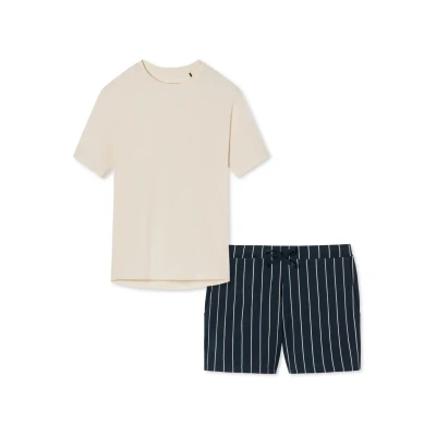 Afbeelding van Schiesser SET Pyjama, Dames, Maat: 48, Blau/gestreift/creme