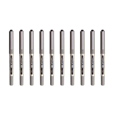Afbeelding van Uni ball Mitsubishi Pencil 10 oogfinelinerpennen UB 157 rollerpen, vloeibare inkt, zwart punt 0,7 mm schrijfmedium