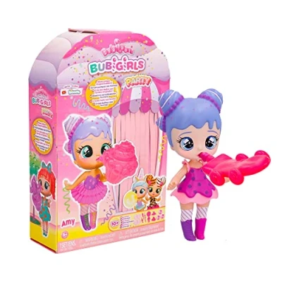 Afbeelding van BUBILOONS Bubigirls Amy, verrassingspop voor het opblazen van pompons met 12 accessoires, speelgoed, cadeau meisjes en jongens + 5 jaar