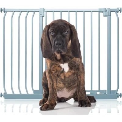 Afbeelding van Bettacare Elite Hondenhek Assortiment, 98cm 107cm (23 opties beschikbaar), Mat Grijs, Traphekje Zonder Boren Hek voor Honden en Puppy&#039;s, Huisdier Hond Barrière, Eenvoudige Installatie