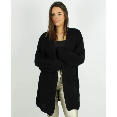 Afbeelding van Vest Lady Middellang Zwart One Size (maat 38 t/m 40/42)