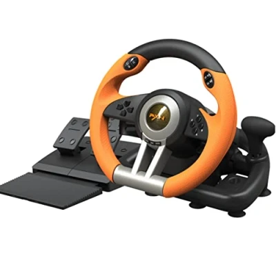 Afbeelding van PXN V3 Pro Racestuur en Pedalen, 180 Stuurwiel met Pedaalbord, Paddle Shifters Trillingen Feedback, Spel Stuur voor PS4, Xbox One, PC, Series XS, PS3, Switch Oranje