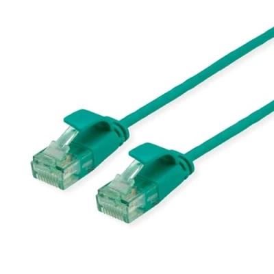 Afbeelding van ROLINE RM UTP DataCenter Patchkabel Cat.6A (Klasse EA), extra dun, groen, 5 m