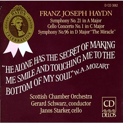 Afbeelding van Symphonies 21 &amp; 96/Cello Concerto #1