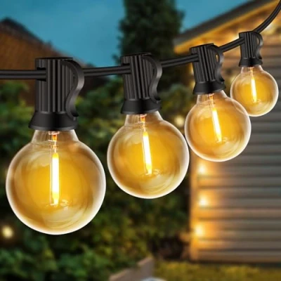 Afbeelding van ZYRIVON 10M/33Ft Lichtsnoer Buiten, 20+2 G40 LED Buiten Lichtslingers, Warm Wit, Lichtsnoeren Waterdicht voor binnen/buiten, Tuin, Patio, Kerstfeesten, Bruiloft