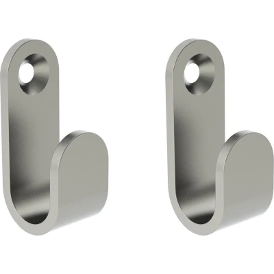 Afbeelding van Haak Tiger Simple RVS Geborsteld (2 Stuks)