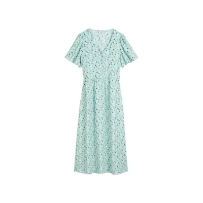 Afbeelding van Marc O&#039;Polo Denim dames Midi jurk met print in de kleur Lichtblauw, maat: L