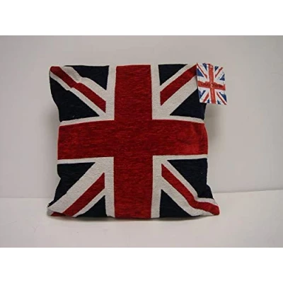 Afbeelding van Rapport Home Prachtige Dikke Zwaargewicht Chenille Rood Wit Blauw Union Jack 18&quot; CUSH, Multi Colour, 45x45cms