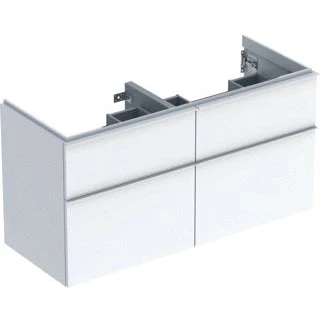 Afbeelding van Geberit iCon onderbouwkast voor dubbele wastafel met 4 schuifladen,
