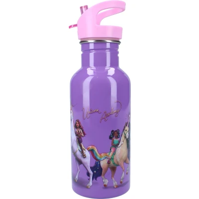 Afbeelding van Vadobag Unicorn Academy Drinkfles en Schoolbeker Paars Stainless Steel 500 ml