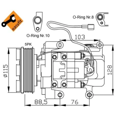 Afbeelding van Compressor, airconditioning NRF 32681