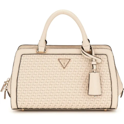 Afbeelding van GUESS Handtas Schoudertas Murielle Girlfriend Satchel Bone Beige