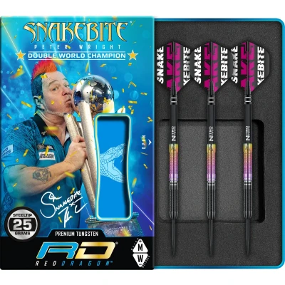 Afbeelding van RED DRAGON Peter Wright Snakebite World Champion 2020 Edition: Steeltip Tungsten Dartpijlen Professioneel 23 gram