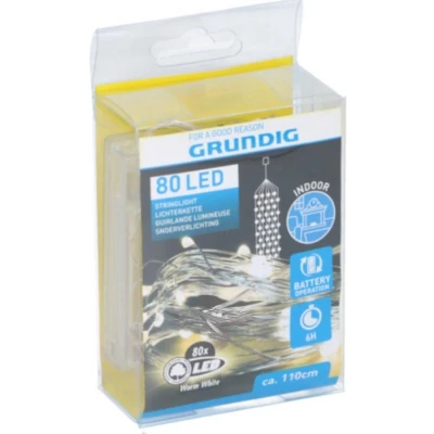 Afbeelding van Grundig draadverlichting 80 led lampjes timer