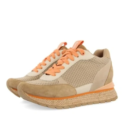 Afbeelding van Gioseppo Estilo MEDITERRÁNEO CON CUÑA Interna Kajan Sneakers laag, Dames, Maat: 39, Beig Kunststof