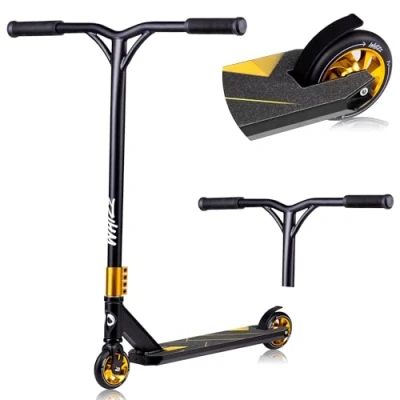 Afbeelding van Lionelo Whizz Freestyle Stuntstep 360 met Kogellagers ABEC 9, 110mm PU Wielen, Aluminium Deck HIC Compressiesysteem, Y Bar Stuur, Flex Fender MN Staal Rem, Robuuste Step scooter Lichtgewicht en sterk