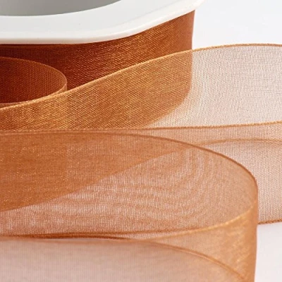 Afbeelding van Italian Options Organza lint 25mm x 20M Abrikoos Spice