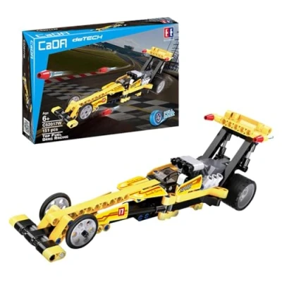Afbeelding van Top Fuel Dragster met terugtrekmotor, 151 delen (compatibel Lego Technic bv. 42033), C52017W