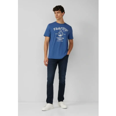 Afbeelding van s.Oliver Tshirt print, Heren, Maat: Small, Royalblau