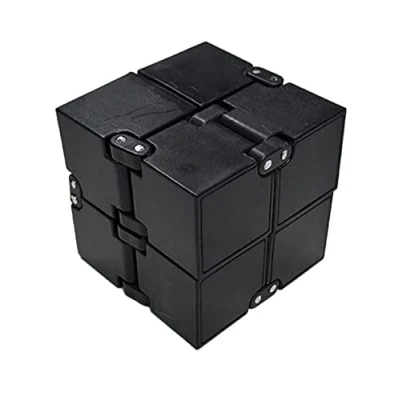 Afbeelding van Tnfinity Fidget Cube, anti stress kubus, ontspanningsspeelgoed, tegen en angst, zwart