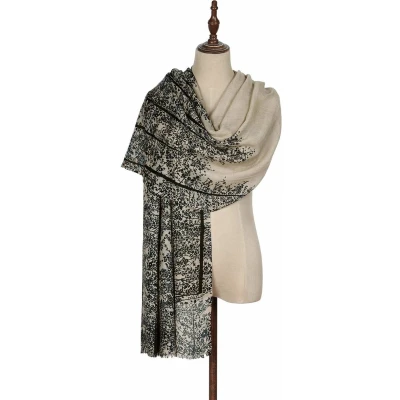 Afbeelding van LOBERON Sjaal Daralon beige/zwart