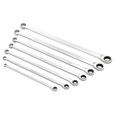 Afbeelding van Draper 27778 HI TORQ metrische extra lange dubbele ring ratelsleutel set (7 stuks)
