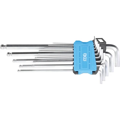 Afbeelding van BGS Stiftsleutelset extra lang inchmaten inbus met kogelkop 0.05&quot; 3/8&quot; 13 delig