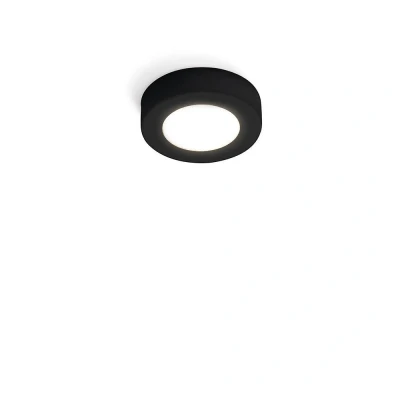 Afbeelding van austrolux Kolarz Click R plafondlamp, zwart, metaal, GX53, Ø 12 cm