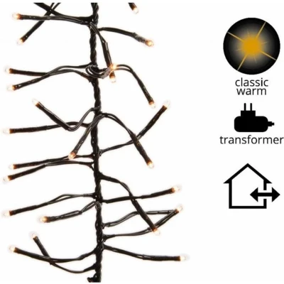 Afbeelding van 28m LED Cluster kerstboomverlichting Goud 3000 lampjes Dimbaar