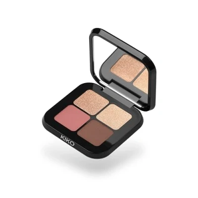 Afbeelding van KIKO Milano Bright Quartet Eyeshadow Palette 02 Palet Met 4 Kleuren Baked Oogschaduw Voor Droog En Nat Gebruik