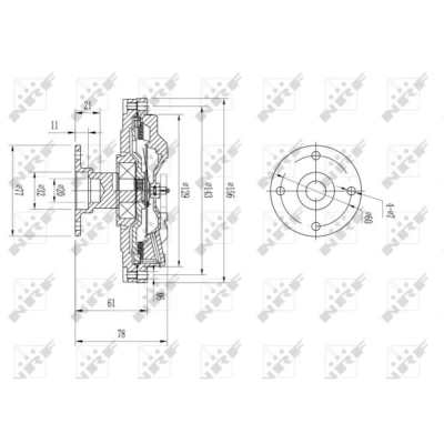 Afbeelding van Koppeling, radiateurventilator NRF 49576