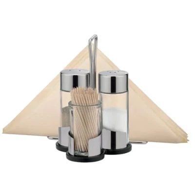 Afbeelding van Tescoma Zoutpeper tandenstoker servetten set, menage set professional