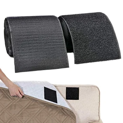 Afbeelding van TEUVO 11cm X 2M Niet Klevend Klittenband voor Stof, Zelfklevende Haak en Lus Nylon Strips Kabelbeheer, Naaiprojecten, DIY Ambachtelijke rond Thuis Kantoor, Zwarte
