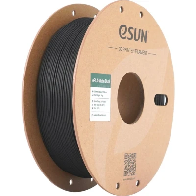Afbeelding van eSUN Mat Dual Colour Filament, PLA Filament 1.75mm, Glansvrije Kleur, Matte Textuur, 1KG Spoel (2.2 LBS) 3D Printing voor Printers (Zwart Wit, 1KG)